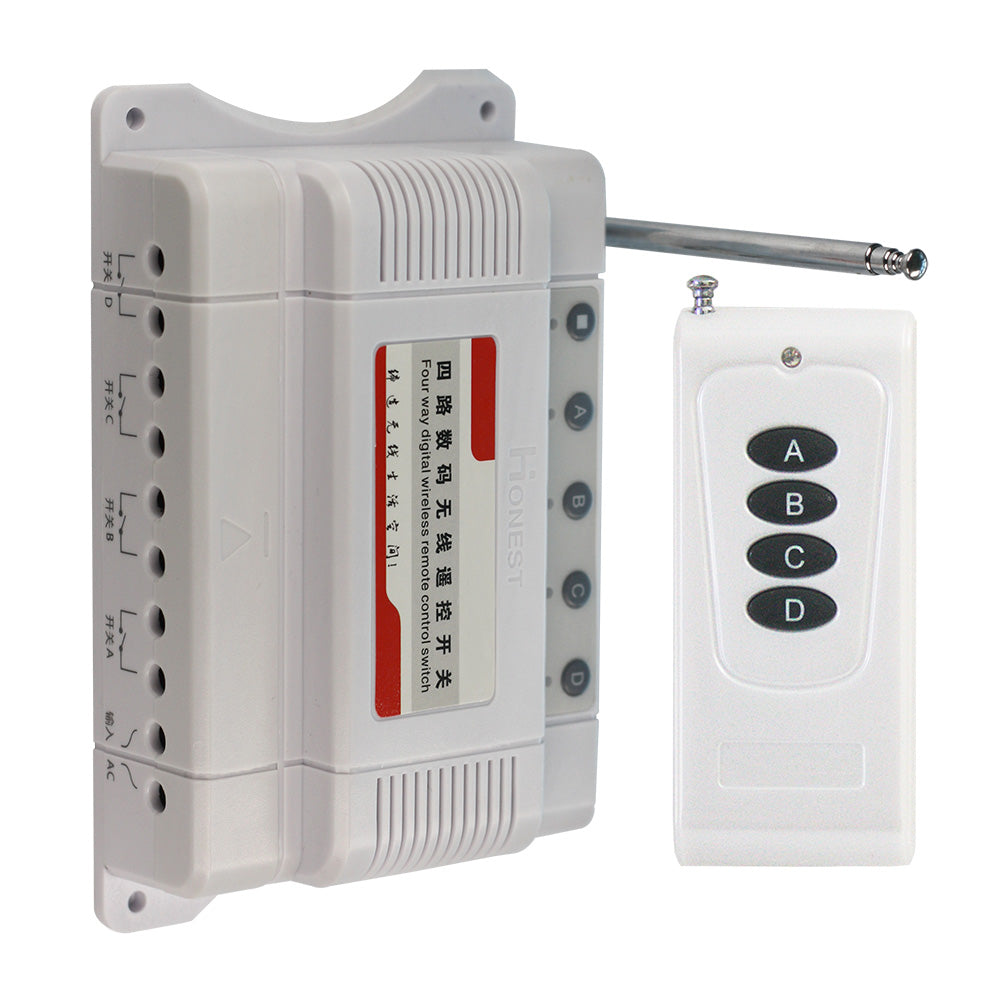Commutateur de télécommande, Interrupteurs et variateurs d'intensité  Interrupteurs variateurs d'intensité sans fil à 4 voies, émetteur récepteur  de