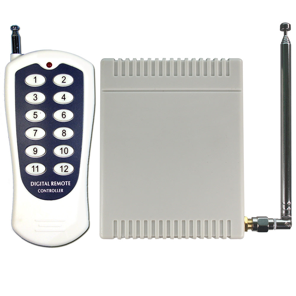 433MHz 12 Canaux CC 9V 12V 24V Kit Interrupteur Télécommande Sans Fil
