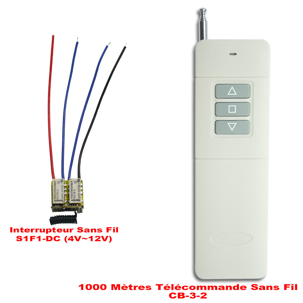 Mini Interrupteur Télécommande Sans Fil CC 4~12V Normalement Fermé Nor –  Magasin d'interrupteurs sans fil