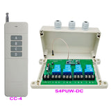 4 voies 10~80V 30A interrupteur relais sans fil avec télécommande 5km