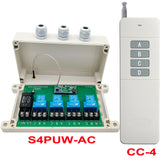 4 voies 230V 30A interrupteur relais sans fil avec télécommande 5km