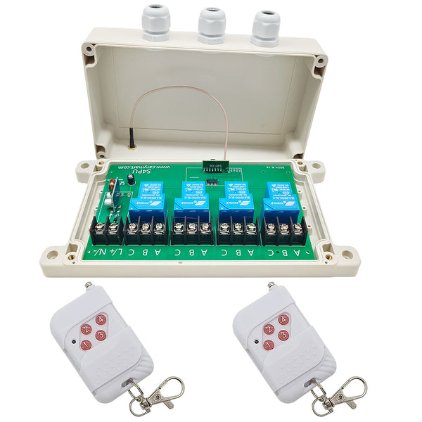 CC Kit Interrupteur Télécommande Sans Fil 10~80V 4 Voies 30A Relais (Modèle: 0020444)