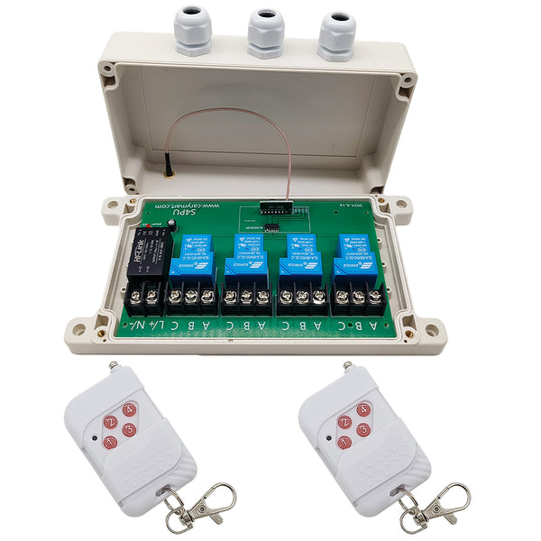 230V 30A Kit Interrupteur Télécommande Sans Fil Sortie Relais 4 Voies (Modèle: 0020448)