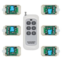 Six CC 30A Étanche Interrupteur Sans Fil avec Un 6 Bouton Télécommande