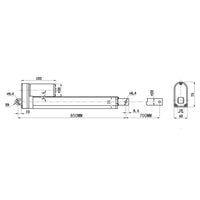 Vérin Électrique 12V 24V 2000N 200kg Actionneur Linéaire Course 700MM (Modèle: 0041632)