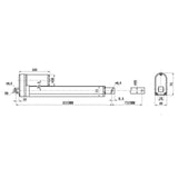 Vérin Électrique 12V 24V 2000N 200kg Actionneur Linéaire Course 700MM (Modèle: 0041632)