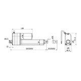 12V 24V Vérin Électrique 2000N 200kg Course 800MM avec Potentiomètre Intégré (Modèle: 0041674)