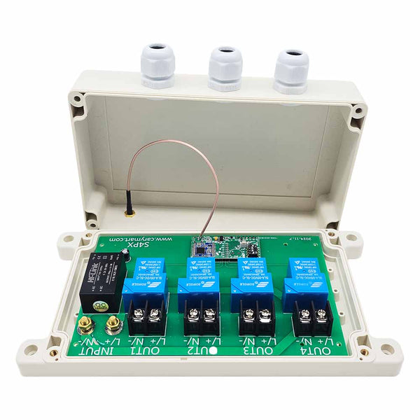 5 Km Interrupteur Sans Fil 230V 30A Sortie CA 4 Voies Récepteur Radio (Modèle: 0020672)