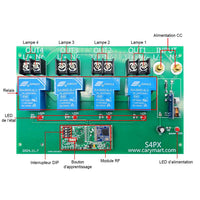 5 Km Interrupteur Sans Fil 4 Voies 30A Sorties CC Récepteur Radio (Modèle: 0020670)