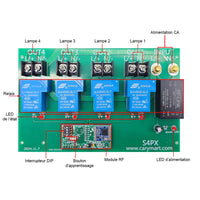 5 Km Interrupteur Sans Fil 230V 30A Sortie CA 4 Voies Récepteur Radio (Modèle: 0020672)