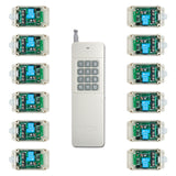 12 Étanche CC 30A Interrupteur Sans Fil et 1 Télécommande avec 12 Boutons