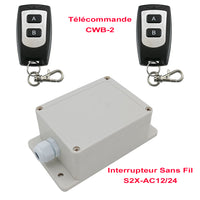2 Canaux CA 12V 24V Kit Interrupteur Sans Fil avec Télécommande (Modèle: 0020051)