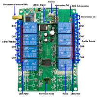 Longue Distance 5000 Mètre 8 Voies Kit Interrupteur Sans Fil avec Télécommande (Modèle: 0020055)