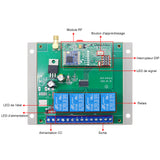4 Voies CC 12V 24V 7A Kit Interrupteur Sans Fil avec Télécommande 5 km (Modèle: 0020013)
