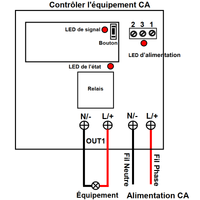 220V Kit Interrupteur Télécommande Sans Fil Déclencheur Par Signal CC 5V~28V (Modèle: 0020523)