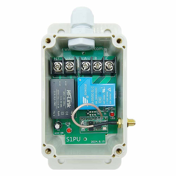 230V Étanche Interrupteur Sans Fil Récepteur Sortie Relais 1 Voie 30A (Modèle: 0020488)