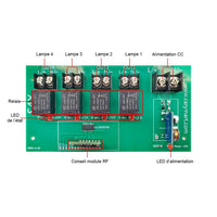 4 Canaux 10A Étanche Interrupteur Sans Fil CC 8V~80V Récepteur (Modèle: 0020217)