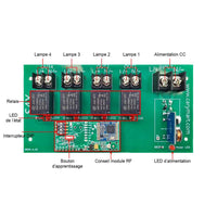 CC 8~80V Interrupteur Sans Fil Récepteur Radio 4 Voies 10A Sortie (Modèle: 0020223)