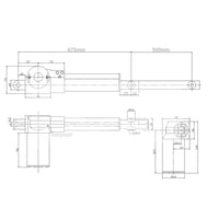 12V 24V vérin électrique 6000N 600kg course 500mm avec télécommande (Modèle: 0020585)