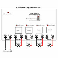 4 Canaux 10A Étanche Interrupteur Sans Fil CC 8V~80V Récepteur (Modèle: 0020217)