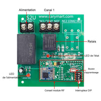 5 Km 220V Interrupteur Sans Fil 1 Voies 10A Sortie Relais (Modèle: 0020688)