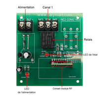 CC Kit Interrupteur Télécommande Sans Fil Sortie Relais 1 Voie 10A (Modèle: 0020198)