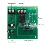 CC Kit Interrupteur Télécommande Sans Fil Sortie Relais 1 Voie 10A (Modèle: 0020198)