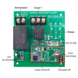 1 Voies 230V 10A Interrupteur Relais avec Télécommande Sans Fil 5km (Modèle: 0020689)