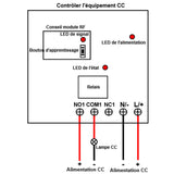 CC Kit Interrupteur Télécommande Sans Fil Sortie Relais 1 Voie 10A (Modèle: 0020198)