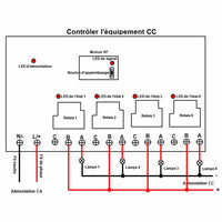 230V 30A Kit Interrupteur Télécommande Sans Fil Sortie Relais 4 Voies (Modèle: 0020448)