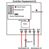 CC Kit Interrupteur Télécommande Sans Fil 1 Voie Sortie Relais 10A (Modèle: 0020685)