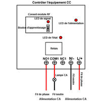 1 Voie Interrupteur Relais Sans Fil 220V 2200 Watt Récepteur Radio (Modèle: 0020466)