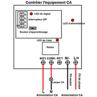 5 Km 220V Interrupteur Sans Fil 1 Voies 10A Sortie Relais (Modèle: 0020688)