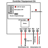 5 Km 220V Interrupteur Sans Fil 1 Voies 10A Sortie Relais (Modèle: 0020688)