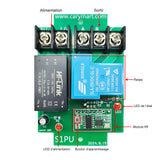 230V Étanche Interrupteur Sans Fil Récepteur Sortie Relais 1 Voie 30A (Modèle: 0020488)