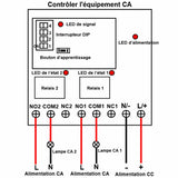CC Interrupteur Relais Sans Fil 2 Canaux 10A Récepteur Radio (Modèle: 0020686)