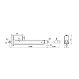 12V 24V 2000N 200kg vérin électrique série A3 course réglable 50 mm (Modèle: 0041690)