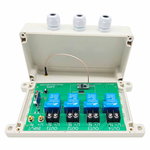 10V~80V Étanche Interrupteur Sans Fil Sortie CC 30A 4 Voies Récepteur (Modèle: 0020474)