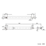 12V 24V 80kg vérin électrique inox actionneur linéaire série L course 350mm (Modèle: 0041968)
