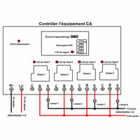 30A Interrupteur Relais Sans Fil 4 Canaux 220V Récepteur Radio (Modèle: 0020109)
