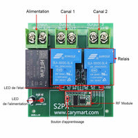 230V Interrupteur Sans Fil 6900 Watt Récepteur Radio Sortie CA 2 Voies (Modèle: 0020048)