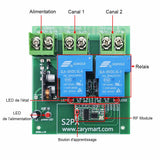 10~80V Interrupteur Sans Fil 30A Récepteur Radio Sortie CC 2 Voies (Modèle: 0020047)