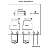 230V Interrupteur Sans Fil 6900 Watt Récepteur Radio Sortie CA 2 Voies (Modèle: 0020048)