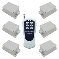 Kit Interrupteur Télécommande Sans Fil avec Un Émetteur et 6 Récepteurs de Sortie 220V (Modèle: 0020458)
