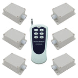 Kit Interrupteur Télécommande Sans Fil avec Un Émetteur et 6 Récepteurs de Sortie 220V (Modèle: 0020458)