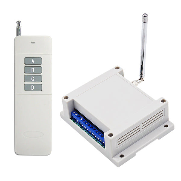 4 Voies CC 12V 24V 7A Kit Interrupteur Sans Fil avec Télécommande 5 km (Modèle: 0020013)