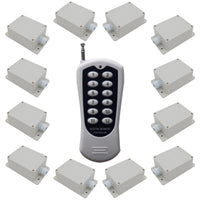 Kit Interrupteur Sans Fil avec Un Télécommande et 12 Récepteurs de Sortie CA 220V (Modèle: 0020459)