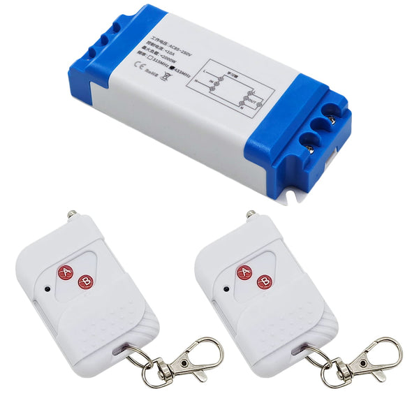 1 Voie 85V~250V 10A Kit Interrupteur Sans Fil avec Télécommande (Modèle: 0020613)