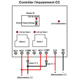 CC 8~80V Interrupteur Sans Fil 2 Voies Sorties Relais 30A Récepteur (Modèle: 0020338)