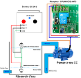 5km CC 12V Kit Interrupteur Télécommande Sans Fil Pour Commande Niveau d'eau